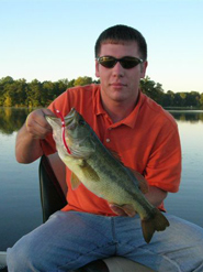 Largemouth bass caught on the Anise Worm&reg;