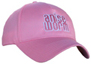 pink hat with pink and white Anise Worm&reg; logo on front